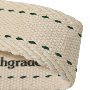 Logo personnalisé sérigraphie polyester brodé <span class=keywords><strong>sangle</strong></span> en <span class=keywords><strong>coton</strong></span> pour sangles de sac - Product Image 5