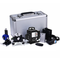 Nivel Láser Rotatorio 4D Verde de 16 Líneas, Autonivelante, Inalámbrico, con Control Remoto, 360 Horizontal y Vertical, MYJ-W10, 16 Líneas