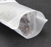 Pochette de rangement transparente refermable avec fermeture éclair, sac autoportant pour l'emballage de fruits secs, noix, céréales, aliments, impression personnalisée