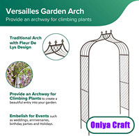 Toproona — arc de mariage en 3d, sillon grimpant en toile de fond, support de plante pour l'extérieur, décoration de jardin pelouse