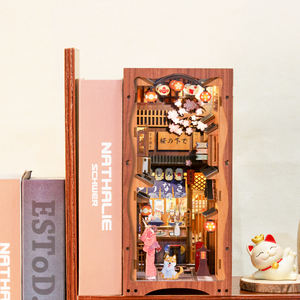 Cutebee japonais <span class=keywords><strong>Sakura</strong></span> en bois Miniature maison meubles livre <span class=keywords><strong>Nook</strong></span> Kits pour cadeaux - Product Image 1