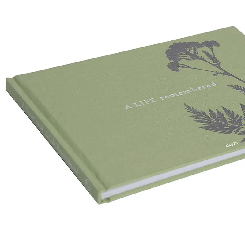 Libro de invitados funerarios de boda, personalizado, de alta calidad, con impresión de papel de aluminio