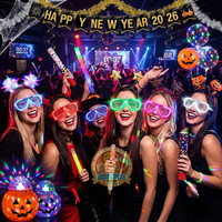 Lunettes LED Lumineuses Fluorescentes Clignotantes pour la Saint-Valentin, le Nouvel An, Thanksgiving, les Fêtes de Remise de Diplôme - Étanches et Fonctionnant sur Batterie