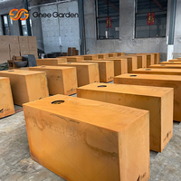 Barbecue en acier corten Foyer en métal au charbon de bois Barbecue en acier corten Brasero Grills BBQ durables