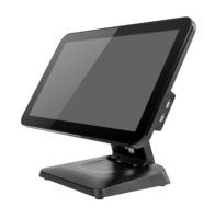 Terminal de Sistema POS Todo en Uno de Último Diseño, Modelo HDD-280FN, Plegable con Pantalla Principal de 15.6'', Caja Registradora y Sistema de Facturación