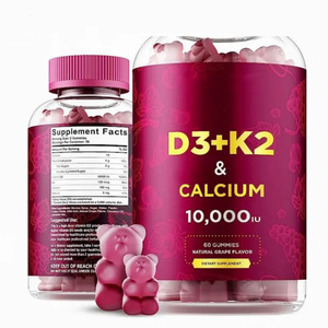 Gomitas de Vitamina D3 K2 con 10000 UI y Calcio 100mg - Vitamina D3 para Adultos - Vitamina K2 MK7 100mcg - Suplemento de Vitamina <span class=keywords><strong>D</strong></span> - Product Image 1