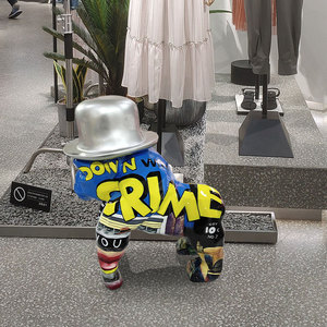 Tùy chỉnh phổ biến lớn hand-Painted sợi thủy tinh GORILLA Vua <span class=keywords><strong>Kong</strong></span> bức tượng cho nghệ thuật Gallery/Cửa hàng hiển thị/Mall trang trí nội thất - Product Image 2