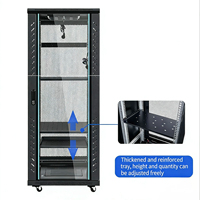 Armoire serveur profonde de 1,6 m de haut, 19 pouces, 1640*600*1000mm, en acier SPCC avec porte en verre trempé, pour réseau.
