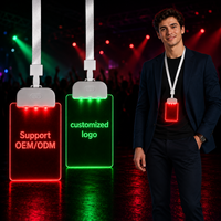 Badges d'identification personnalisés pour le personnel : Étiquettes nominatives lumineuses en acrylique LED pour bars, concerts, festivals et promotions
