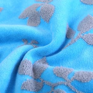 Ensemble de serviettes de bain en jacquard de luxe pour hôtel, 100% coton, séchage rapide, certifié OEKO-TEX, motif feuilles, design personnalisé - Product Image 2