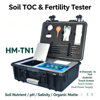 Testeur de nutriments du sol portable HM-TN1, analyseur de matière organique TOC, de pH et de salinité du sol, détecteur rapide de fertilité du sol à 8 canaux