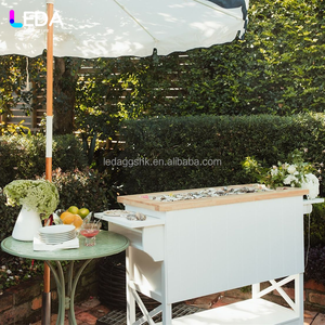 Carrito de Dulces Blanco de Acrílico para Eventos y Fiestas LEDA, Barra de Ostras Portátil para Bodas al Aire Libre - Product Image 2