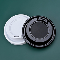 Couvercles plats jetables en plastique PP de 90mm couvercles de tasses à café en papier anti-fuite pour bouteilles de vin