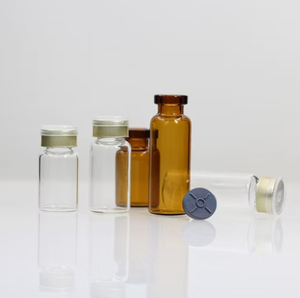 Ampollas de Belleza Translúcidas de Doble Tono, Dos Tonos, Transparente y Ámbar, Cápsulas de Almacenamiento, Tapas Metálicas Policromadas, Multi Aleación, Dermoabrasión - Product Image 3