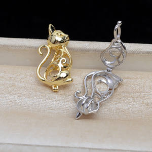 Pendentif Hibou Wenchi en Argent S925, 8mm 6mm, Non Perforé, pour Cage à Cheveux Femme, Or Rose, Accessoires DIY, Motif Animalier, Chine - Product Image 4