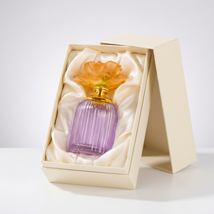 CRYSTAL COAST Lujosa Botella de Perfume de Cristal Recargable con Tapa Floral, Envase de Vidrio Grabado, Exhibición de Fragancias, Decoración de Regalo (Sin Varillas) - Product Image 6