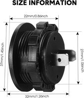 Jauge de tension de voiture DC 12V affichage LED voltmètre étanche voltmètre à panneau rond numérique Compatible avec véhicule