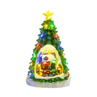 Décorations de Noël, train rotatif lumineux, boîte à musique, arbre de Noël en résine, igloo, ornements de bureau, cadeaux de Noël.