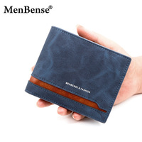 Grosir Dompet Jahitan Vintage Eropa dan Amerika dengan Warna Kontras, Tempat Kartu Pendek Horizontal Pria