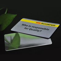 Carta Specchio in PVC Trasparente di Alta Qualità, Impermeabile, Personalizzata, Formato Carta di Credito, con Logo, Carta Magnetica