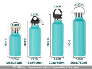 제조업체 공급 스테인레스 스틸 물병 철 보온병 스포츠 진공 절연 라운드 하단 럭셔리 여행 보온병 플라스크 - Product Image 5