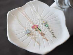 Collar DE FLOR DE <span class=keywords><strong>NACIMIENTO</strong></span> personalizado, collar con nombre personalizado, collar con nombre Floral, regalos personalizados para ella, regalos de cumpleaños - Product Image 2