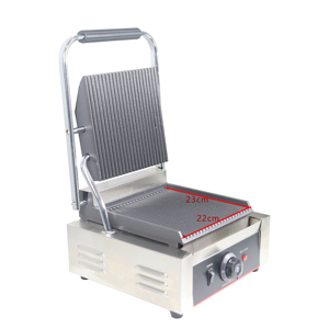Prensa Eléctrica Comercial de Acero Inoxidable para Sándwiches y Parrilla de Contacto para BBQ, con Superficie Totalmente Acanalada, Ideal para Cocinas y Restaurantes - ¡Oferta Especial! - Product Image 2