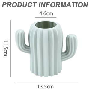 ที่ใส่ปากการูปกระบองเพชรน่ารักอุปกรณ์สำนักงานที่จัดระเบียบบนโต๊ะถ้วยดินสอพลาสติกสีสันสดใส - Product Image 3