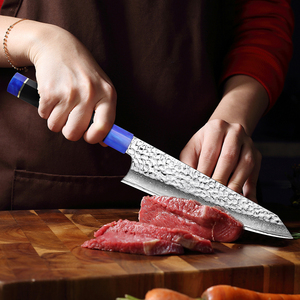 Cuchillo de <span class=keywords><strong>Chef</strong></span> Damasco, hoja de martillo de 67 capas, nuevo - Product Image 5