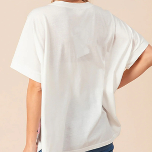 T-<span class=keywords><strong>shirt</strong></span> décontracté <span class=keywords><strong>à</strong></span> col rond et manches courtes pour femmes T-<span class=keywords><strong>shirt</strong></span> <span class=keywords><strong>à</strong></span> <span class=keywords><strong>paillettes</strong></span> <span class=keywords><strong>à</strong></span> <span class=keywords><strong>paillettes</strong></span> pour l'été - Product Image 4