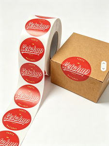 Customised waterproof vinyl sticker rolls for brand logos, round seals and commercial signage; food packaging labels - Product Image 6