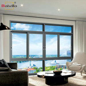 <span class=keywords><strong>Fenêtres</strong></span> coulissantes en aluminium <span class=keywords><strong>à</strong></span> <span class=keywords><strong>double</strong></span> <span class=keywords><strong>vitrage</strong></span> certifiées australiennes, norme AS2047, style de conception européen, <span class=keywords><strong>isolation</strong></span> thermique - Product Image 1