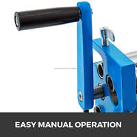Machine à rouler les tôles et plaques métalliques manuelle Sj-320 avec manivelle pour le pliage et la formage de cercles, machine à rouler les métaux manuelle