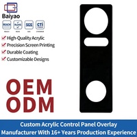 Panneau de commande de robot industriel en acrylique PMMA de haute qualité, personnalisé OEM, avec superposition graphique et feuille d'acrylique imprimée