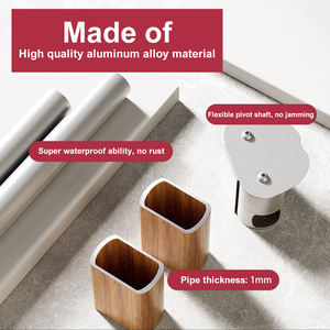 Organisateur de vêtements <span class=keywords><strong>en</strong></span> aluminium unique support maison mur voyage literie chaussures sacs tissu nettoyage outil stockage corde à <span class=keywords><strong>linge</strong></span> <span class=keywords><strong>en</strong></span> <span class=keywords><strong>bois</strong></span> - Product Image 3