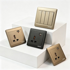 SANSHE Nuovo Design Interruttore a Pulsante da Parete Pannello Completo Presa Elettrica Domestica Standard UK/US con USB - Product Image 2
