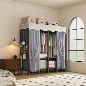 Armoire portable pliable avec panneau perforé, armoire à vêtements, armoire à vêtements pour bébé, organisateur d'armoire - Product Image 3