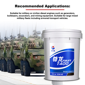 น้ำมันเครื่องดีเซล Sinopec T400 CH-4 15W-40 สำหรับยานยนต์ก่อสร้างขนาดใหญ่ กำลังสูง แรงบิดสูง น้ำหนัก 16 กก./18 ลิตร - Product Image 2