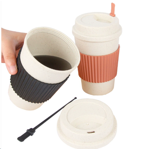 Taza de café de paja de trigo, taza portátil de alta calidad para exteriores, cómoda de sostener, taza de agua moderna y sencilla, portátil - Product Image 1