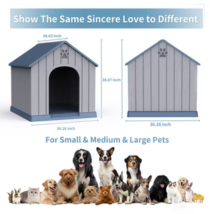 Nichoir <span class=keywords><strong>pour</strong></span> chien d'extérieur de 38 pouces, compatible avec les chiens de petite à grande taille, montage facile, robuste, en bois, <span class=keywords><strong>pour</strong></span> l'extérieur - Product Image 4