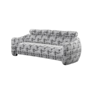 Sofá de <span class=keywords><strong>Tres</strong></span> Plazas <span class=keywords><strong>con</strong></span> Patas de Plástico Negro Moderno a Rayas, Sofá Elástico de Invierno <span class=keywords><strong>con</strong></span> Tapizado Completo - Product Image 1