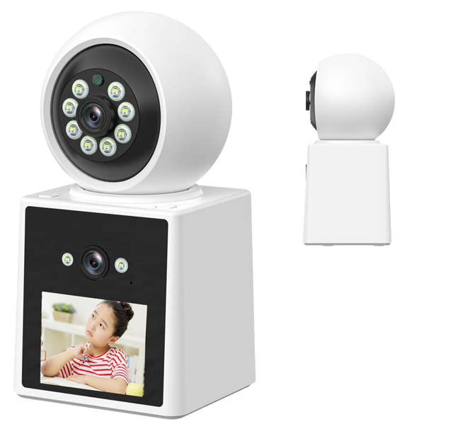 Dual Screen 4MP Smart Camera Full Color Night Vision Two-Way Voice Video Call Indoor WiFi CMOS Sensor Cloud Data