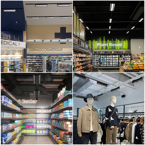 Puluoti Có Thể Điều Chỉnh Hướng 220V Dual-Hàng Lưới Tản Nhiệt Ánh Sáng Theo Dõi Hệ Thống Điều Khiển LED Theo Dõi Đường Sắt Chiếu Sáng Nướng Ánh Sáng LED <span class=keywords><strong>60W</strong></span> 36 ° - Product Image 4