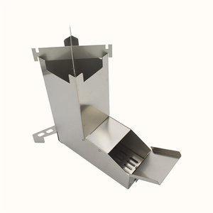 Fusée sans fumée personnalisée en acier inoxydable mini réchaud multifonctionnel pour <span class=keywords><strong>camping</strong></span> en plein air portable et pliant au bois - Product Image 3