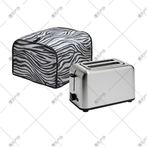 Funda protectora para tostadora, funda protectora de tela Oxford con rayas de cebra para tostadora doméstica, funda para electrodomésticos de cocina - Product Image 1