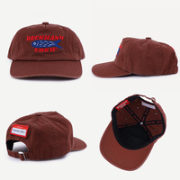 Casquette de baseball vintage à visière légèrement incurvée, en coton 100% lavé, profil bas, non structurée, 5 panneaux, brodée, personnalisable