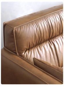 Juego de sofás árabes Majlis piso de cuero, juego de sofás reclinables de cuero coñac - Product Image 6