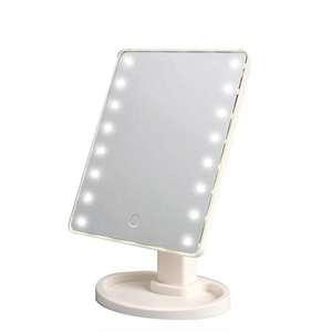 USB Touch Screen 22LED Portable Vanity Cosmetic <b>Mirror</b> Rechargeable <b>Travel</b> Vanity <b>Mirror</b> Rotates 360 Degrees Desktop <b>Mirror</b> - Product Image 6