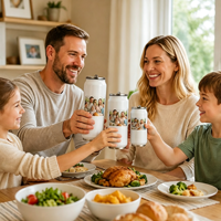 Venta al por mayor de vasos personalizados de 12, 16 y 20 oz para sublimación, de acero inoxidable 304, con aislamiento al vacío, tipo lata de refresco, con tapa y pajita, para fiestas.
