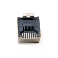 Conector Modular RJ45 Hembra y Macho para PCB, Tipo Simple y Doble